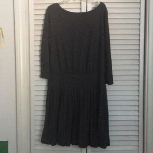 Gray pleated dress